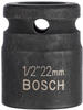 Bosch 1608555024, Bosch Steckschlüssel SW22, 1/2 " schwarz, Impact Control Typ: