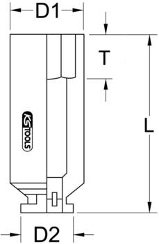 KS Tools 1.1/2" Sechskant-Kraft L - 65 mm (515.2167)