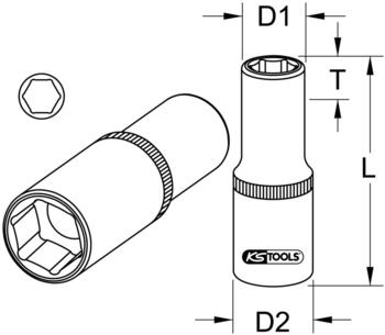 KS Tools 3/4" Sechskant L (911.4158) - 41 mm