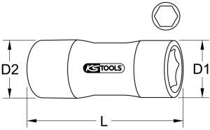 KS Tools 1/4" Isoliert L - 11 mm (117.2348)