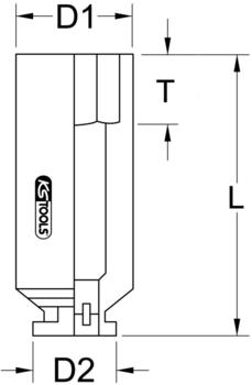 KS Tools 1.1/2" Sechskant-Kraft S - 46 mm (515.2128)