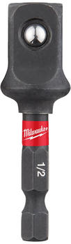 Milwaukee Steckschlüsseleinsatz Shockwave 50 mm 1/4 Zoll Sechskant auf 1/2 Zoll Vierkant
