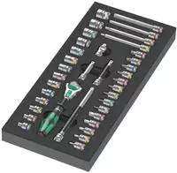 Wera 9720 Schaumstoffeinlage 8000 A Zyklop Knarre 1/4" Set 1, 37-teilig