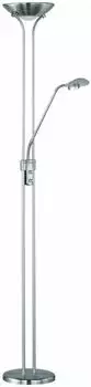 Trio LED-Deckenfluter mit Lesearm 180cm Nickel matt silber (R42292107)