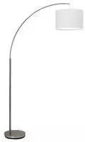 Brilliant Bogenlampe "Clarie" E27 1,8m H&ouml;he, E27 max. 60W, Stoffschirm,