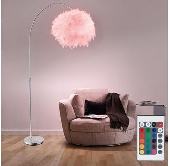 etc-shop Bogen Steh Lampe dimmbar Fernbedienung Stand Leuchte verstellbar im Set inkl RGB LED Leuchtmittel