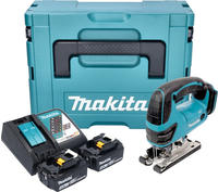 Makita DJV 180 RMXJ Akku Stichs&auml;ge 18 V 135 mm + 2x Akku 4,0 Ah + Ladeger&auml;t +
