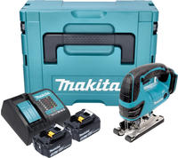 Makita DJV 180 SMXJ Akku Stichs&auml;ge 18 V 135 mm + 2x Akku 4,0 Ah + Ladeger&auml;t +