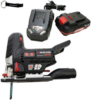 Parkside PERFORMANCE 20V Akku Stichsäge PSSPA 20 + HEADNMORE Schlüsselanhänger (inkl. 1x2Ah Akku)