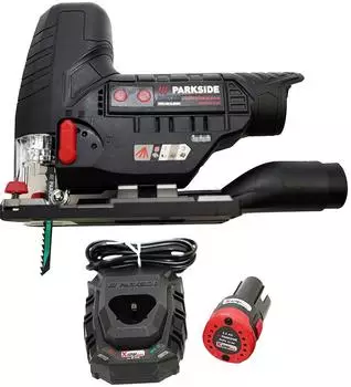 Parkside PERFORMANCE 12V Akku Stichs&auml;ge PPSTKA 12 + HEADNMORE Schl&uuml;sselanh&auml;nger (inkl. 1x2Ah Akku)