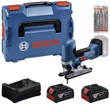 Bosch GST 18V-125 S Akku-Stichsäge 18V 5Ah mit Stichsägeblattset in L-BOXX (0615A500E5)