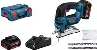 Bosch 0 601 5A6 106, Bosch GST 18 V-LI B Professional, Schwarz, Blau, 45&deg;,...
