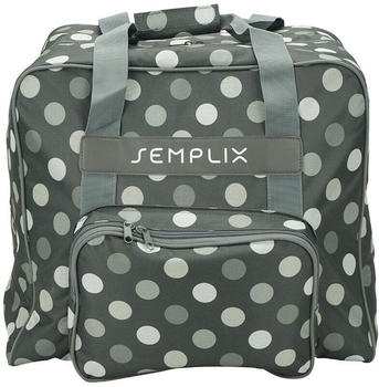 Semplix Overlocktasche-Coverlocktasche Polka Dots (anthrazit/grau)