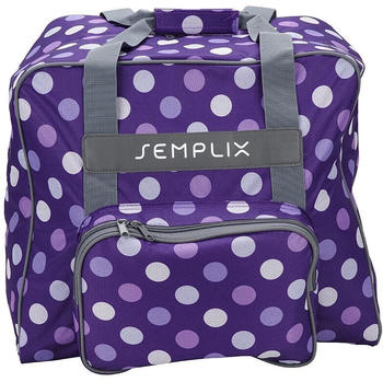 Semplix Overlocktasche-Coverlocktasche Polka Dots (lila/flieder)