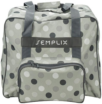 Semplix Overlocktasche-Coverlocktasche Polka Dots (stein/grau)