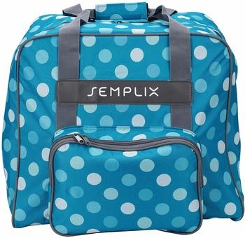 Semplix Overlocktasche-Coverlocktasche Polka Dots (petrol/türkis)
