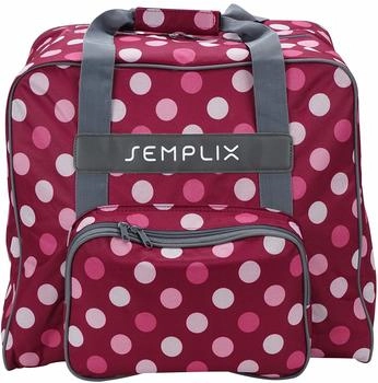 Semplix Overlocktasche-Coverlocktasche Polka Dots (beere/rosa)
