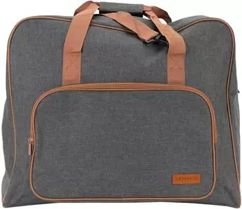 Semplix Nähmaschinentasche XL anthrazit/braun (52 x 40 x 27 cm)