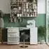 Vichy Vicco Nähtisch Carmen 148 x 75 cm mit 3 Regalfächer und Schrank Weiß