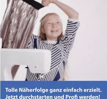 Glaeser GLAESERhome Nähmaschine mia350 himmelblau | Anfänger Nähmaschine
