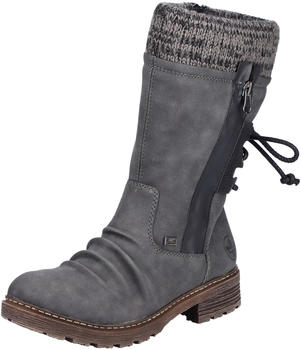 Rieker 59282 Winter with decorative lacing on the shaft grey