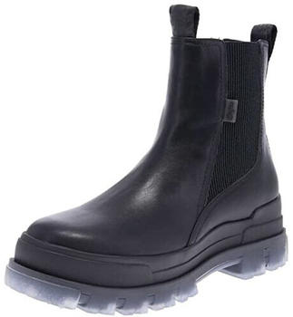 Buffalo Aspha Chelsea Mid-Bootie Flat schwarz transparent Kunstleder