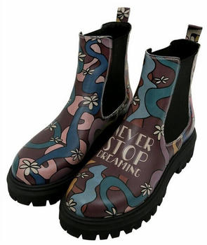 DOGO Never Stop Dreaming Chelseaboots lila