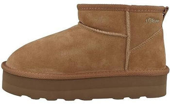 S.Oliver ohne Absatz Wildleder Plateau braun Cognac