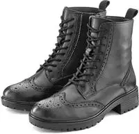 LASCANA Schn&uuml;rboots Schn&uuml;rstiefelette, Ankle Boots, Leder, Schn&uuml;ren &