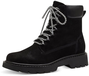 Tamaris Schn&uuml;rstiefel Leder BLACK schwarz