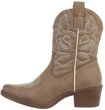 Ital Design Western- Bikerboots DES952P- hellbraun