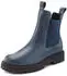 Elbsand Chelseaboots Schlupfstiefel Bikerboots Leder marine