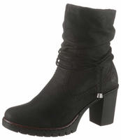 Rieker Winterstiefelette, Boots, Trichterabsatz, Warmfutter, mit gerafftem Schaft