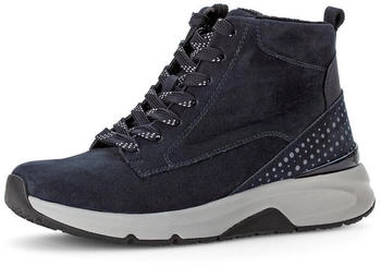 Gabor Damen Schnürstiefeletten blau flausch