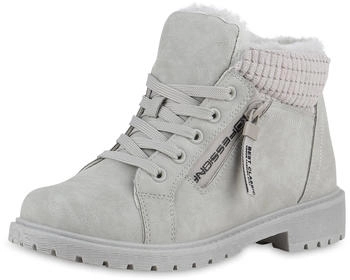 VAN HILL Damen Schnürstiefelette 'Samantha' hellgrau