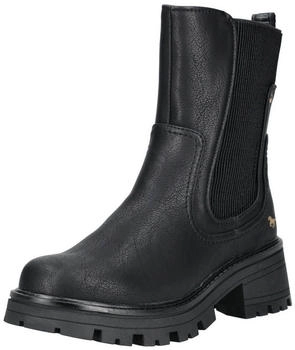 MUSTANG Stiefelette Lederimitat Textil schwarz