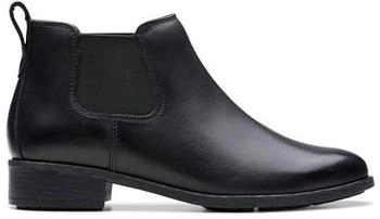 Clarks Havisham Top Chelsea-Stiefel schwarzes Leder