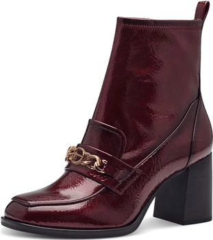Tamaris Absatzstiefelette Blockabsatz vegan merlot