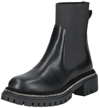 Steve Madden Leder Textil Stiefelette schwarz