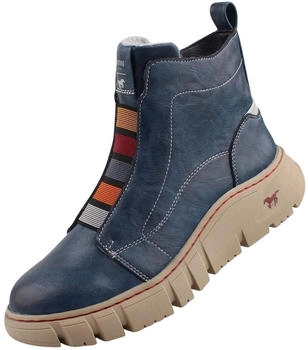 MUSTANG Stiefelette gef&uuml;ttert blau schwarz 1499606