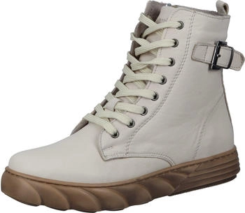 Manitu Schnürstiefelette aus echtem Leder offwhite