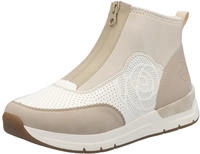 Rieker Keilsneaker, Stiefelette, Boots, Rosenpr&auml;gung, mit Rei&szlig;verschluss vorne