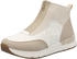 Rieker Keilsneaker Stiefelette Rosenprägung weiß beige-offwhite