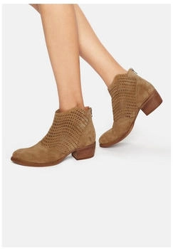 Felmini Stiefelette Veloursleder cowboy stone