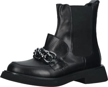 Lazamani Stiefelette schwarz Leder Textil