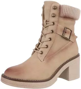Ital Design Schnürschuhe Lochschnürung hellbraun 8839