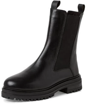 Marco Tozzi Chelsea Boots Leder Plateau schwarz black