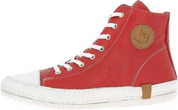Andrea Conti Damen Stiefelette High Top Sneaker Boot Coole Applikationen 0025902 rot