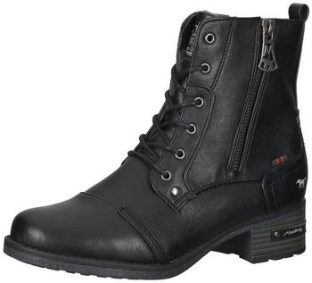 MUSTANG Stiefelette Lederimitat schwarz