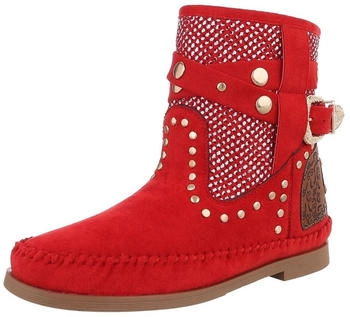Ital Design Stiefeletten Textil rot 7069-C117S